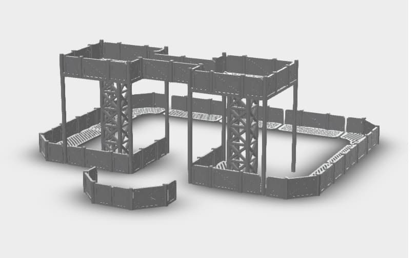 Совместимый с Wargaming Outpost — маленький — 28 мм