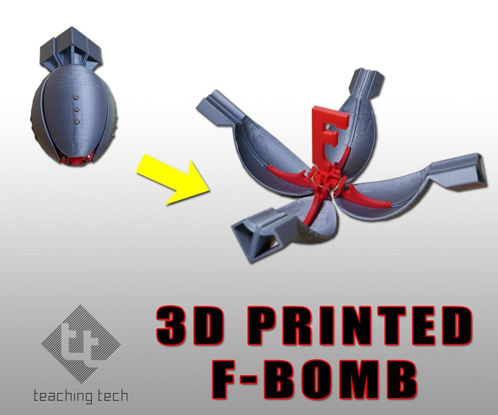 Бомба F, напечатанная на 3D-принтере