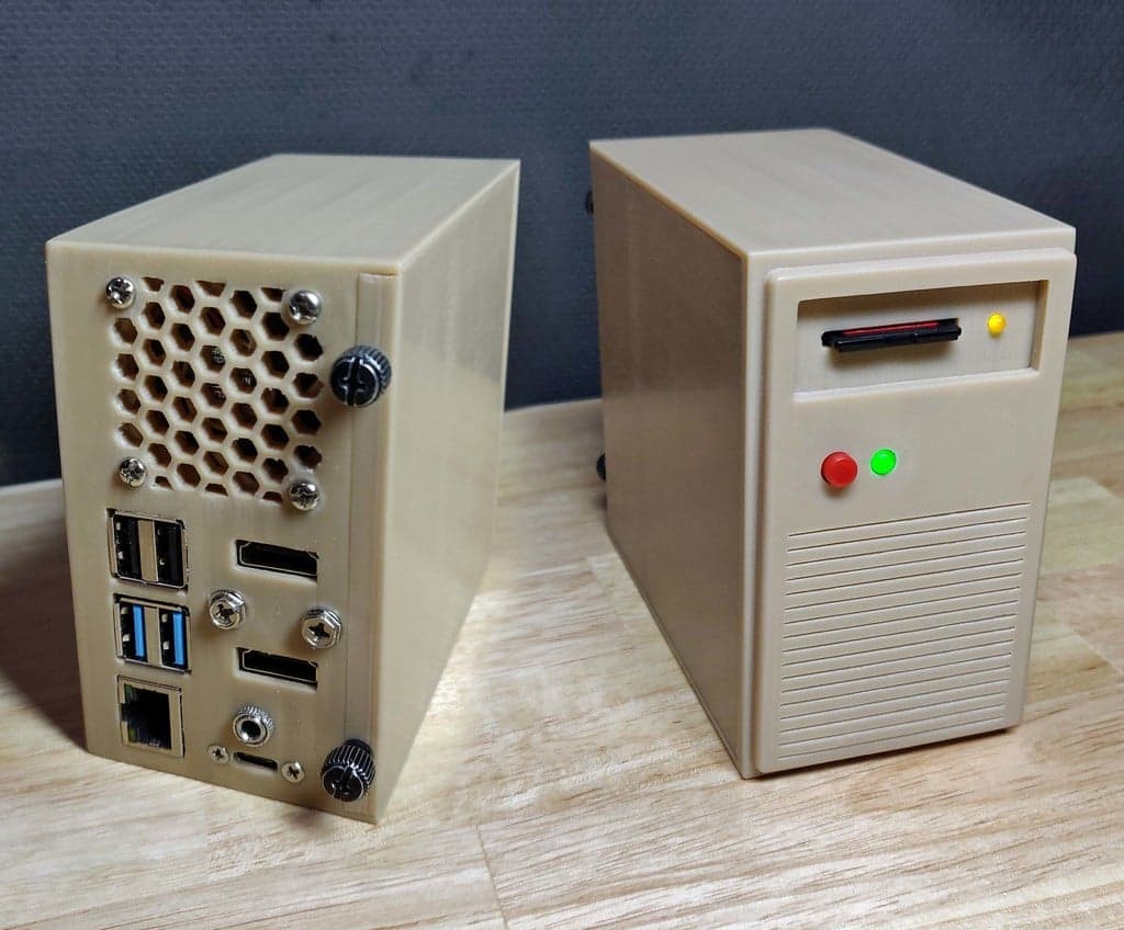 Корпус Raspberry Pi 4 - Рабочий стол в стиле ретро-башни