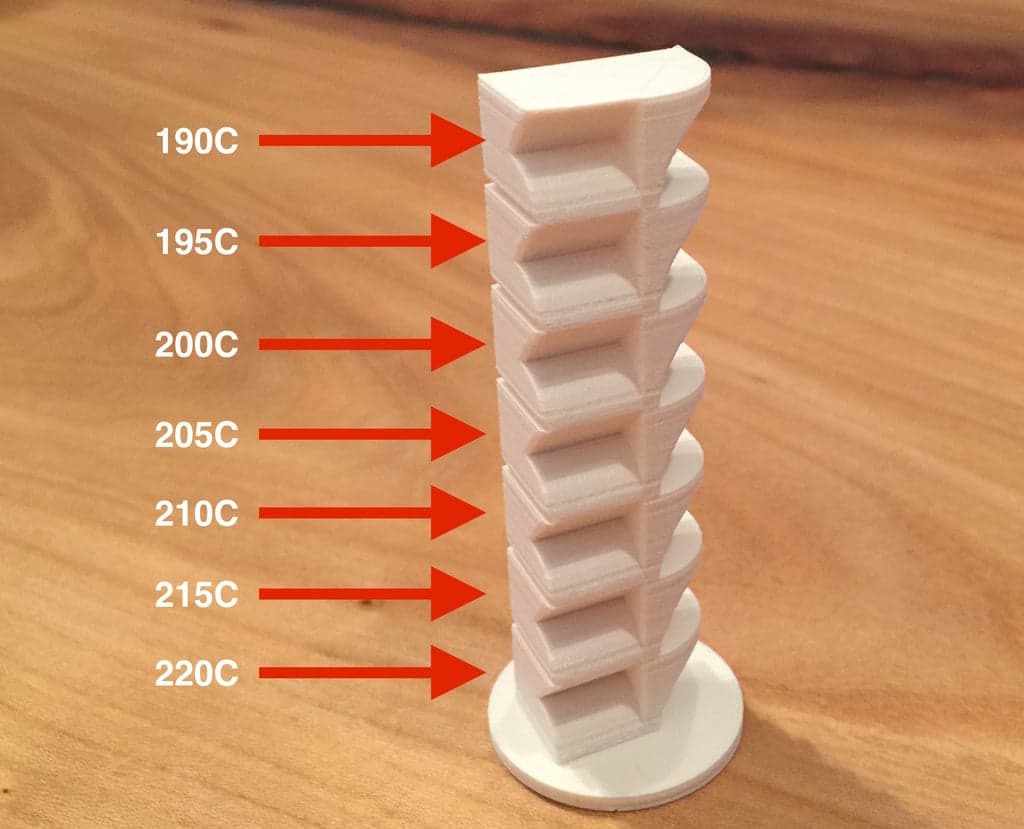 Калибровочный тест Ultimaker 2 с применением температурных пыток
