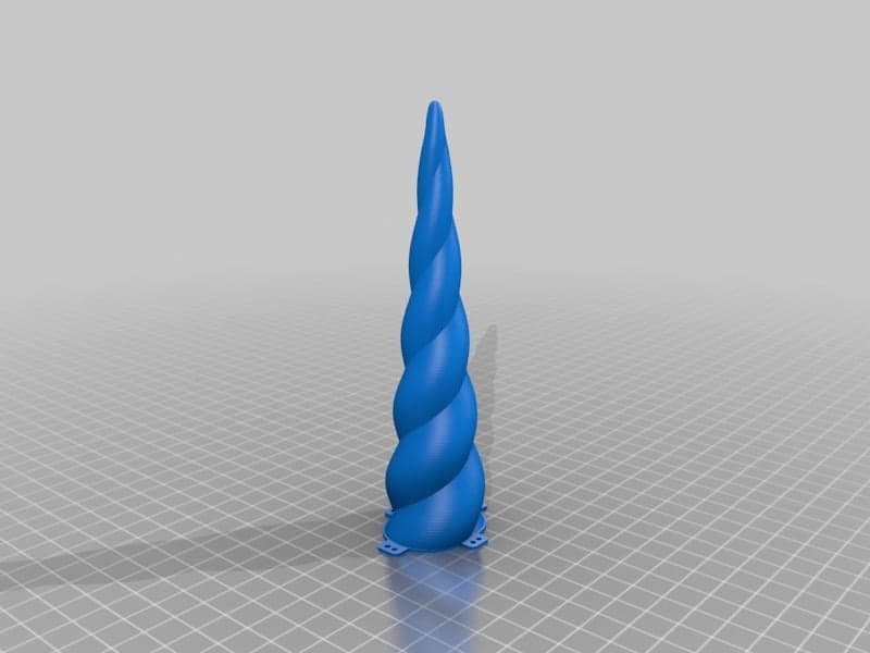 Рог единорога, напечатанный на 3D-принтере